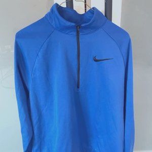 Nike Men's Dri-Fit Pullover Half-Zip Blue Large